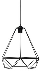 Ceiling Single Light Piramid Fylliana Black 36x36x36 εκ.