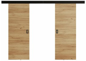 Συρόμενες πόρτες Dover 199, 38 kg, Craft δρυς, Πλαστικοποιημένη μοριοσανίδα, Ανοιχτό καφέ, Αλουμίνιο | Epipla1.gr