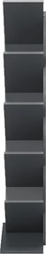 Βιβλιοθήκη Fyllo pakoworld ανθρακί 50x25x141.5εκ