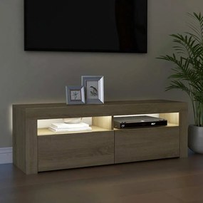 vidaXL Έπιπλο Τηλεόρασης με LED Sonoma Δρυς 120x35x40 εκ.