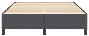 vidaXL Κρεβάτι Σκελετός Σκούρο Γκρι 140x190 εκ. Υφασμα Καρντούρας