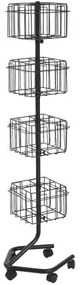 VEVOR Brochure Display Rack 32-Pocket Rotating Literature Display Stand 5 Wheels