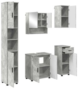 vidaXL Σετ Επίπλων Μπάνιου 5 pcs Γκρι σκυροδέματος 61 x 35 x 64 εκ.