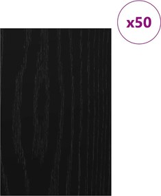 vidaXL Διακοσμητικά Πάνελ 50 pcs Μαύρη Οξυά 40 x 60 x 0.27 εκ
