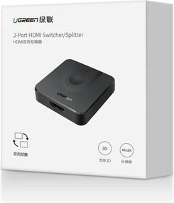 HDMI Switch/Splitter Αμφίδρομο 2 θέσεων UGREEN CM217 50966 4K/60Hz