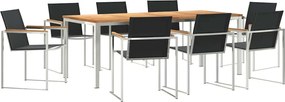 vidaXL Σέτ φαγητού για κήπο 9 pcs