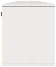 vidaXL Ντουλάπια Τοίχου 2 τεμ. Λευκά 100x30x35 εκ. Μασίφ Ξύλο Πεύκου