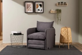 Πολυθρόνα-Κρεβάτι Γκρι SAGA SINGLE 68x70x66