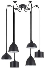 Φωτιστικό Οροφής Adept Flex 77-8958 50x50x300cm 6xE27 60W Black Homelighting