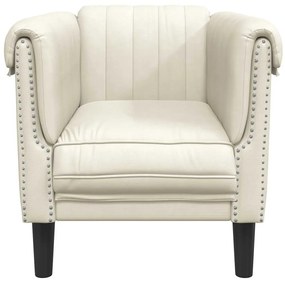 vidaXL Πολυθρόνα Κρεμ Βελούδινη