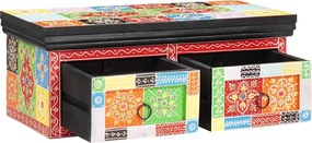 vidaXL Ντουλάπι TV Πολύχρωμο 60 x 30 x 24 εκ Μασίφ ξύλο μάνγκο