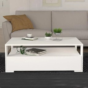 Τραπεζάκι σαλονιού Balina Megapap χρώμα λευκό 110x60x40εκ.