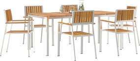 vidaXL Σετ Εξωτερικής Τραπέζης 7 pcs