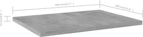 vidaXL Ράφια Βιβλιοθήκης 4 τεμ. Γκρι Σκυροδ. 40x30x1,5 εκ. Επεξ.Ξύλο