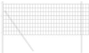 vidaXL Φράχτης Εuro Γκρι 0.4 x 50 μ. Σίδηρος με επικάλυψη PVC