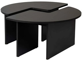 Τραπέζι Σαλονιού Moira 241NRD1403 Φ90x41cm Black
