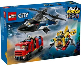Lego 60462 City Helicopter, Fire Engine &amp; Submarine για 7+ Ετών 874τμχ