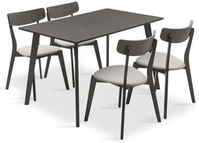 Τραπεζαρία Benson - Toto Σετ 5τμχ 200-000187 120x75x75cm Rustic Grey 4 Θέσεων