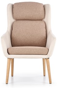 PURIO leisure chair, color: beige / brown DIOMMI V-CH-PURIO-FOT-BRĄZOWY