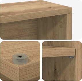 vidaXL Ντουλάπα CD Artisan Δρυς 96 x 23,5 x 97,5 εκ.