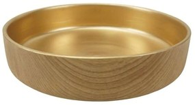 Φρουτιέρα LJT332725G Φ25,5x7,5cm Gold-Natural Oriana Ferelli® Ceramic