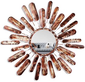 Καθρέπτης Τοίχου Sun 930DYU1514 75x4x75cm Rust Wallity Metal