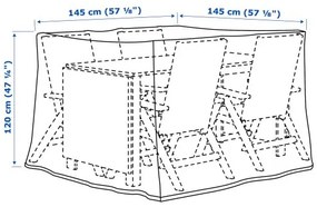 TOSTERÖ κάλυμμα για σετ επίπλων 302.923.23