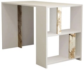 Γραφείο Lima 845HCT3837 120x60x75,4cm Marble Effect White