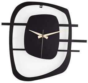 Ρολόι Τοίχου New Maceira 902LMN1118 50x50cm Black-Gold Wallity Metal