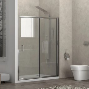 KARAG NEW FLORA Καμπίνα από τοίχο σε τοίχο με διάφανο κρύσταλλο NEW FLORA 500 Χρωμέ KARAG 140x180cm KARAG-5206836561608