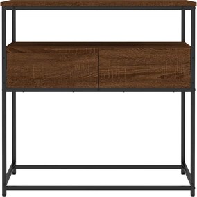 vidaXL Τραπέζι Κονσόλα Καφέ Δρυς 75 x 40 x 75 εκ. Επεξεργασμένο Ξύλο