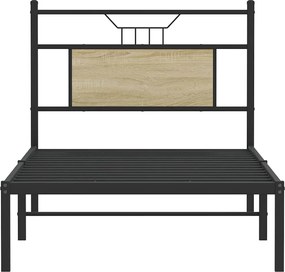 vidaXL Πλαίσιο Κρεβ. Χωρ. Στρώμα Sonoma Δρυς 90 x 190 εκ. Επεξ. Ξύλο
