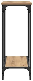 vidaXL Τραπέζι κονσόλας με ράφι artisan δρυς 75 x 30.5 x 75 εκ