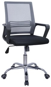 Office chair  in black color with grey back 60x57x104cm