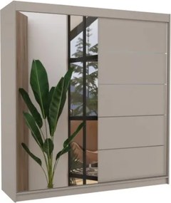 Ντουλάπα Kahn 200 συρόμενη-Γκρεζ