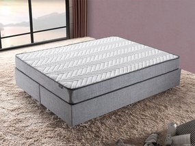 Διπλό Κρεβάτι &amp; Στρώμα 160x200 - Silvia - Χρώμα Γκρι