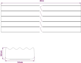 vidaXL Αυτοκόλλητη σφραγίδα παραθύρου 15 x 8 mm 25 μ Λευκό EPDM αφρός
