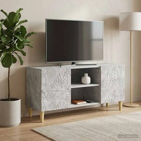 VidaXL Ντουλάπι TV 102 x 34,5 x 50 εκ. Γκρι Σκυροδέματος