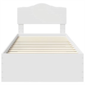 vidaXL Σκελετός Κρεβατιού Λευκό 90 x 190 cm Επεξεργασμένο ξύλο