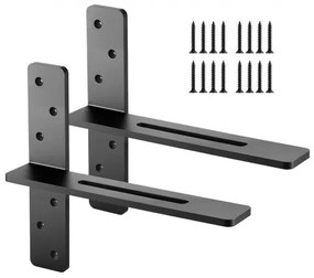 VEVOR 2 Pcs Shelf Brackets 14 inch / 355.6 mm Heavy Duty Floating Shelf Brackets