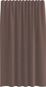 vidaXL Κουρτίνες Voile με τσέπες ράβδου 2 τεμάχια Καφέ