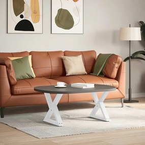 vidaXL Πόδια Τραπεζιού Σαλονιού 2 τεμ. Λευκά 60x(42-43,3) εκ. Ατσάλι