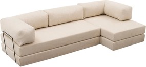 Γωνιακός Καναπές Κρέμα COMFORT 95x290x75