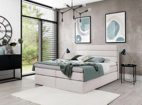 Επενδυμένο κρεβάτι Riviera-Ekrou-120 x 200