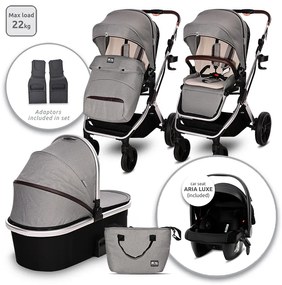 LORELLI ΠΟΛΥΚΑΡΟΤΣΙ ΜΕ ΚΑΘΙΣΜΑ ΑΥΤΟΚΙΝΗΤΟΥ ΚΑΙ ΚΑΛΑΘΟΥΝΑ 3 ΣΕ 1 GLORY OPALINE GREY 10021822302A-3