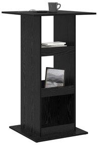 vidaXL Τραπέζι Μπαρ με Αποθήκευση Μαύρος Δρύς 60x60x102 εκ. Επεξεργασμένο Ξύλο
