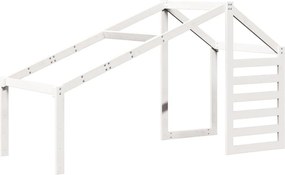 vidaXL Οροφή Κρεβατιού Παιδική Λευκό 198x97x113 εκ. Μασίφ Ξύλο Πεύκου