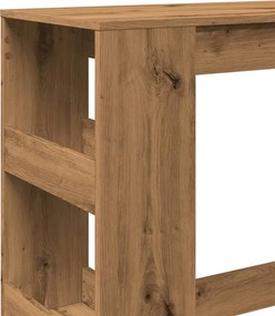 vidaXL Τραπέζι Μπαρ με Ράγες Δρυς 90x40x103,5 εκ. Επεξεργ. Ξύλο