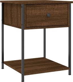 vidaXL Κομοδίνα 2 τεμ Καφέ Δρυς 44x45x58 εκ. από Επεξεργασμένο Ξύλο