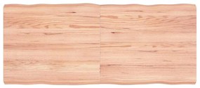 vidaXL Επιφ Τραπεζιού Αν Καφέ 140x60x(2-6)εκ.Ακατέργ. Μασίφ Ξύλο Δρυός